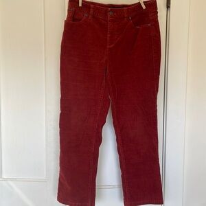 Talbots Heritage burnt orange/ reddish corduroy pants ￼6 petite